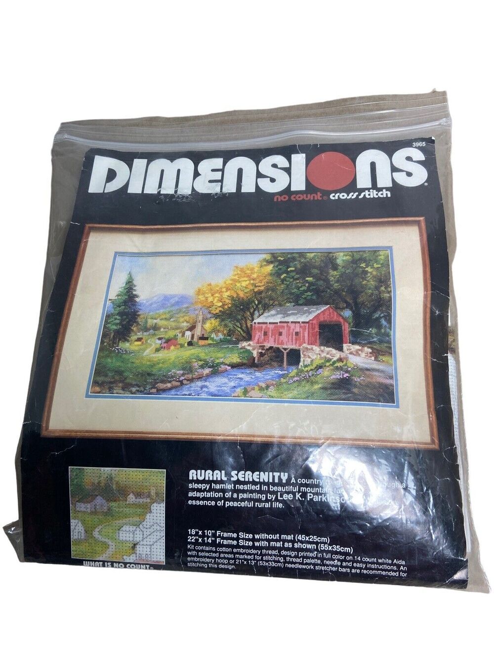 Dimensions Complete Cross Stitch Kit 1991 Rural Serenity Opened